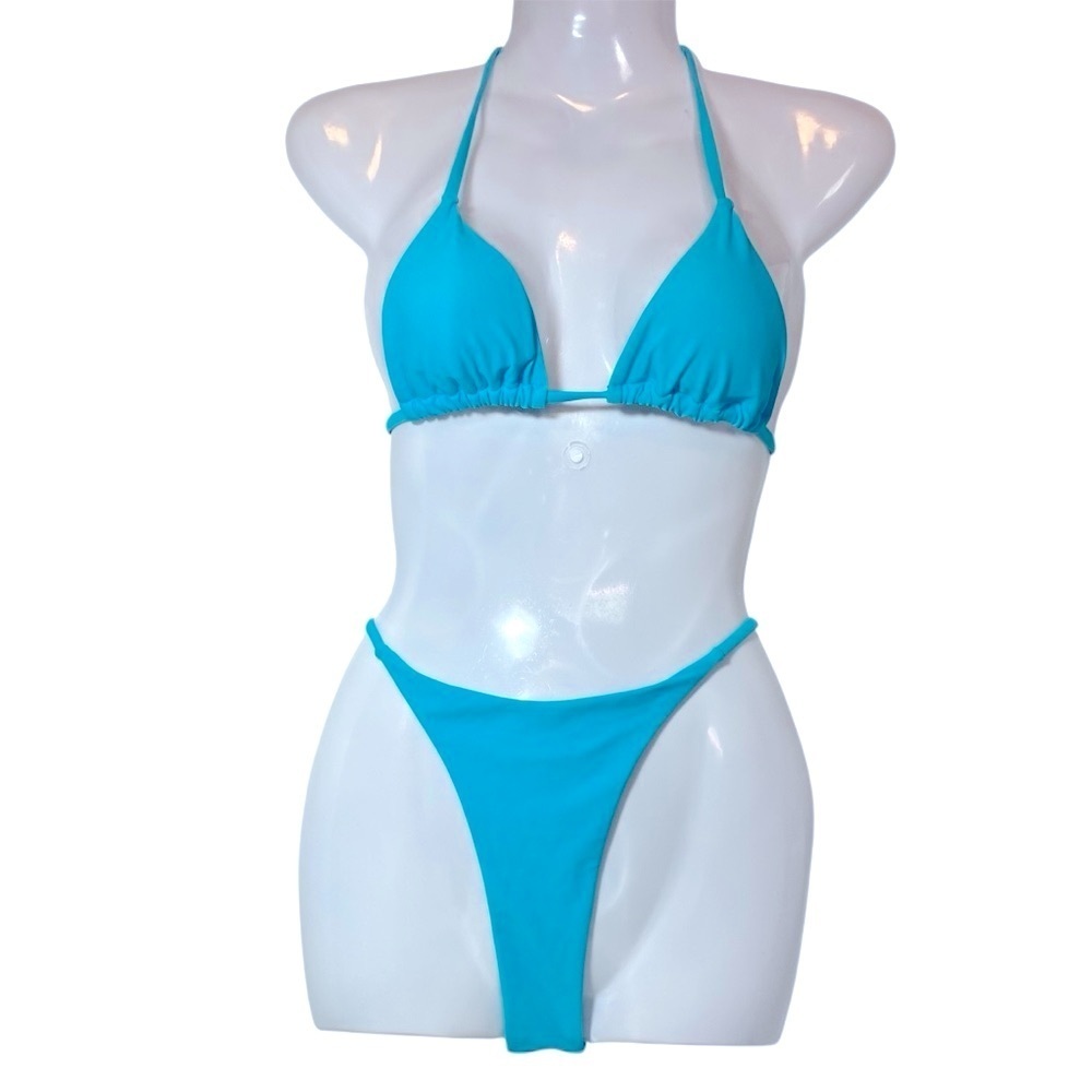 Saweetie MATTE Collection Aqua Bikini Sz-Small